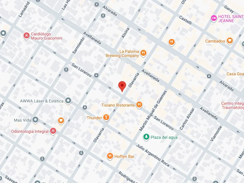 Mapa de la zona con la ubicación de Lobito en Mar del Plata
